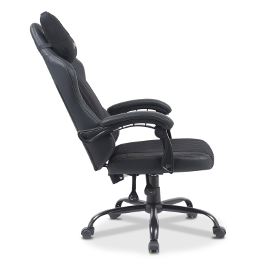 chaise gaming noir titan simil cuir accoudoirs rabattables coussin appuie tete appui tete 4