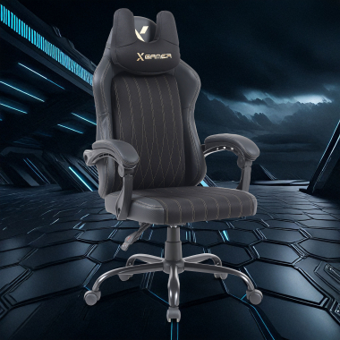 chaise gaming noir titan simil cuir accoudoirs rabattables coussin appuie tete appui tete 10