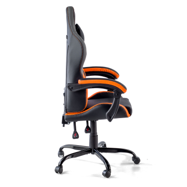 chaise gaming orange mist simil cuir accoudoirs rabattables coussin appuie tete appui tete 9