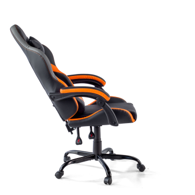 chaise gaming orange mist simil cuir accoudoirs rabattables coussin appuie tete appui tete 5