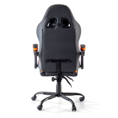 chaise gaming orange mist simil cuir accoudoirs rabattables coussin appuie tete appui tete 8