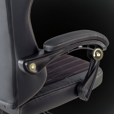 chaise gaming noir titan simil cuir accoudoirs rabattables coussin appuie tete appui tete 6
