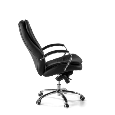 fauteuil de bureau noir atenas simil cuir accoudoirs rembourres 4
