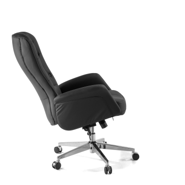 fauteuil de bureau noir ankara simil cuir accoudoirs rembourres 4