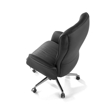 fauteuil de bureau noir ankara simil cuir accoudoirs rembourres 6