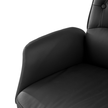fauteuil de bureau noir ankara simil cuir accoudoirs rembourres 10