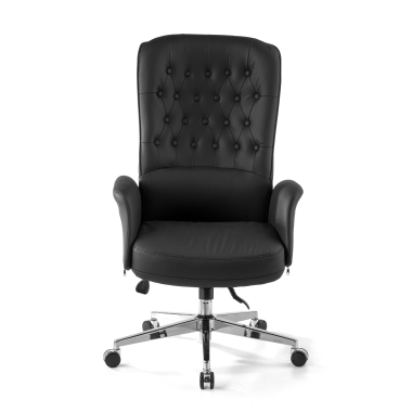 fauteuil de bureau noir ankara simil cuir accoudoirs rembourres 5