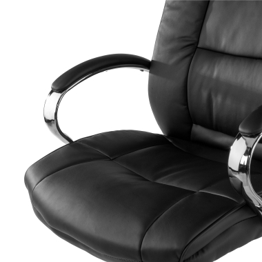 fauteuil de bureau noir adana simil cuir accoudoirs rembourres 3