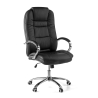 Fauteuil de bureau Adana, très résistant jusqu’à 130 kg, accoudoirs chromés