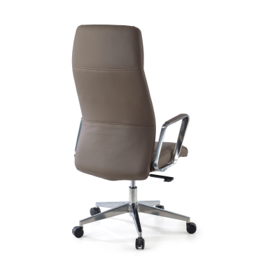 fauteuil de bureau marron dossier haut simil cuir accoudoirs rembourres 8