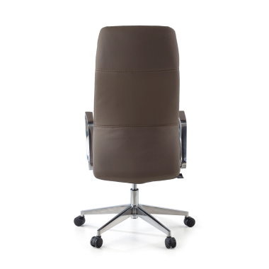 fauteuil de bureau marron dossier haut simil cuir accoudoirs rembourres 9