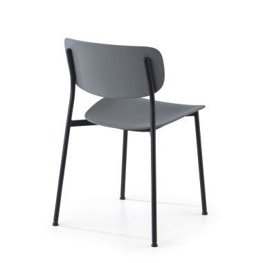 chaise de conference gris 4 pattes plastique sans accoudoirs 9