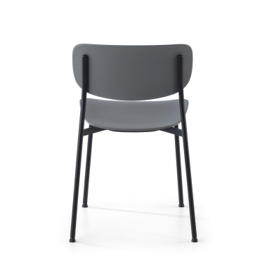 chaise de conference gris 4 pattes plastique sans accoudoirs 7