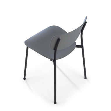 chaise de conference gris 4 pattes plastique sans accoudoirs 8