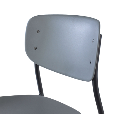 chaise de conference gris 4 pattes plastique sans accoudoirs 5