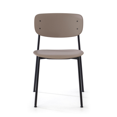 chaise de conference beige 4 pattes plastique sans accoudoirs 3
