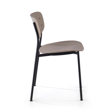 chaise de conference beige 4 pattes plastique sans accoudoirs 6