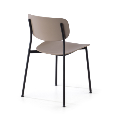 chaise de conference beige 4 pattes plastique sans accoudoirs 7