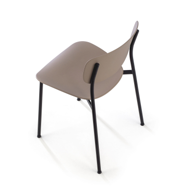 chaise de conference beige 4 pattes plastique sans accoudoirs 9