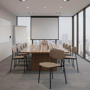 chaise de conference beige 4 pattes plastique sans accoudoirs 2