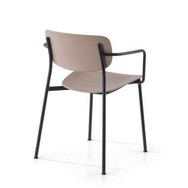 chaise de conference beige avec bras plastique accoudoirs fixes 8