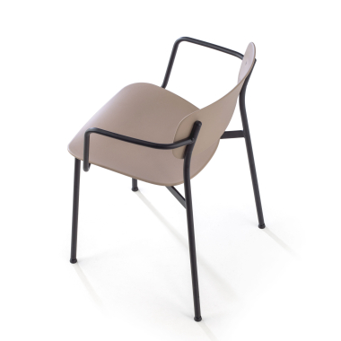chaise de conference beige avec bras plastique accoudoirs fixes 7