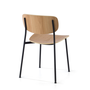 chaise de conference naturel 4 pieds bois plastique sans accoudoirs 9