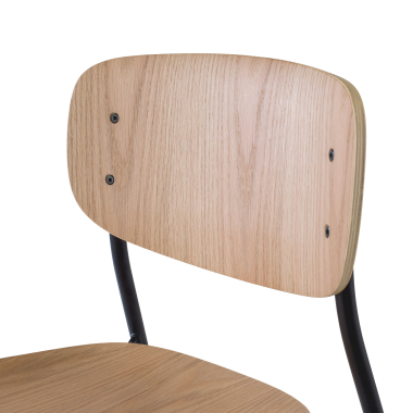 chaise de conference naturel 4 pieds bois plastique sans accoudoirs 4