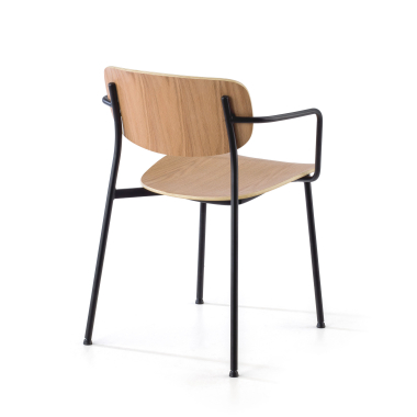 chaise de conference naturel avec bras bois bois accoudoirs fixes 7