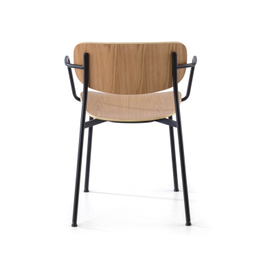 chaise de conference naturel avec bras bois bois accoudoirs fixes 9