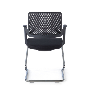 chaise de conference noir chaise confidente tissu accoudoirs fixes 9