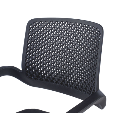 chaise de conference noir chaise confidente tissu accoudoirs fixes 6