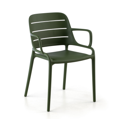 chaise de conference vert avec des bras plastique accoudoirs fixes 1