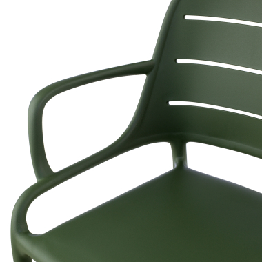 chaise de conference vert avec des bras plastique accoudoirs fixes 6