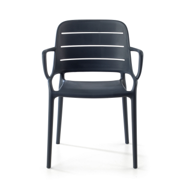 chaise de conference gris avec des bras plastique accoudoirs fixes 3