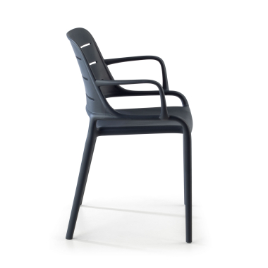 chaise de conference gris avec des bras plastique accoudoirs fixes 5