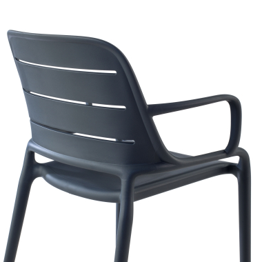chaise de conference gris avec des bras plastique accoudoirs fixes 4