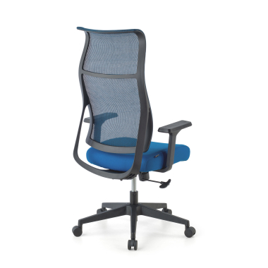chaise ergonomique bleu stay maille accoudoirs mobiles 6