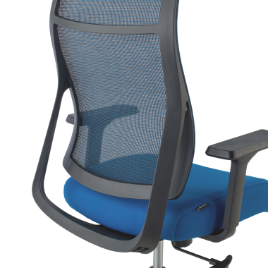 chaise ergonomique bleu stay maille accoudoirs mobiles 3