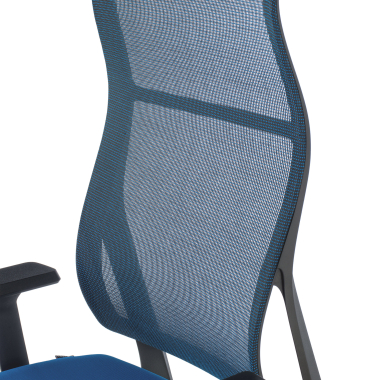 chaise ergonomique bleu stay maille accoudoirs mobiles 9
