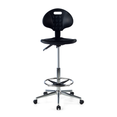 tabouret datelier et de laboratoire noir tabouret plastique sans accoudoirs 5