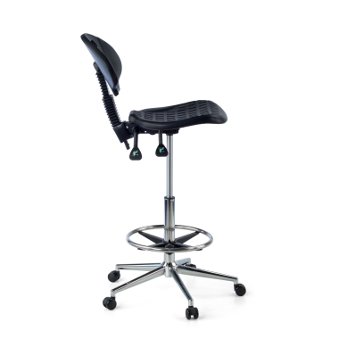 tabouret datelier et de laboratoire noir tabouret plastique sans accoudoirs 7