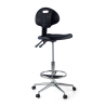 Tabouret laboratoire et atelier TopWork, hauteur et dossier réglables