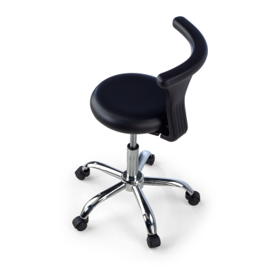 tabouret datelier et de laboratoire noir clinicpro plastique sans accoudoirs 5