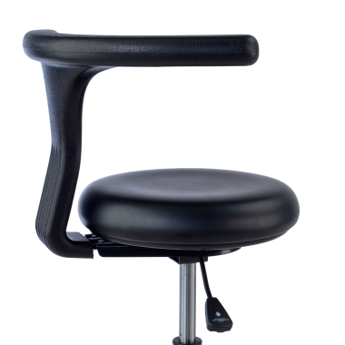 tabouret datelier et de laboratoire noir clinicpro plastique sans accoudoirs 9