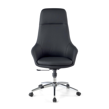 fauteuil de bureau noir luxus simil cuir accoudoirs rembourres 3