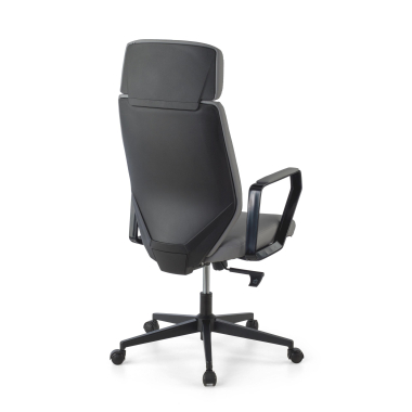 fauteuil de bureau gris saranto simil cuir accoudoirs fixes 9
