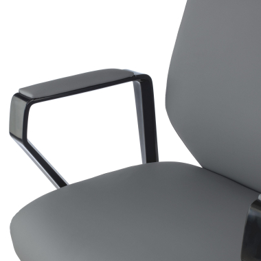fauteuil de bureau gris saranto simil cuir accoudoirs fixes 7