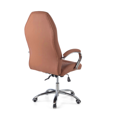fauteuil de bureau marron pioneer simil cuir accoudoirs rembourres 6