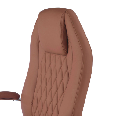 fauteuil de bureau marron pioneer simil cuir accoudoirs rembourres 10